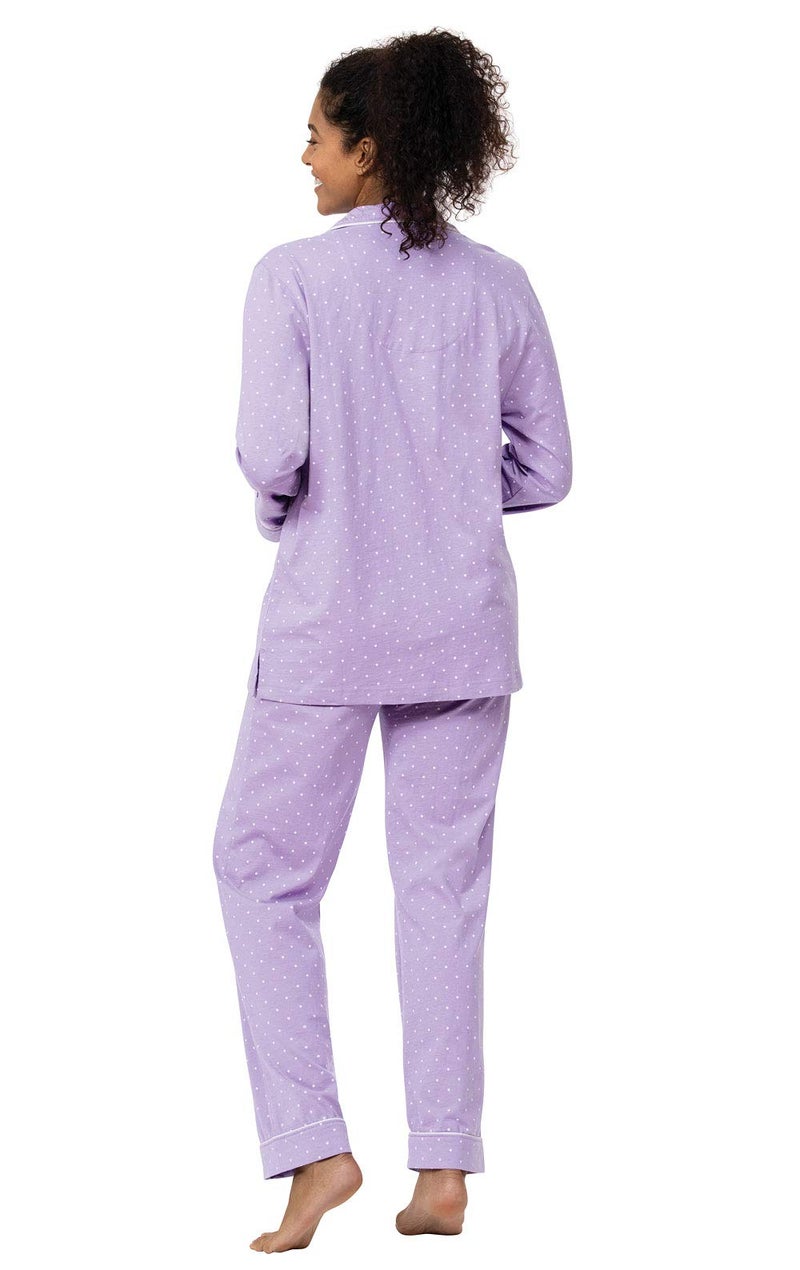 PajamaGram Womens Pajamas Ultra Soft - Cute Pajamas for Women, Lavender, M, 8-10 - Image 3